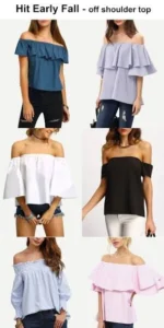 Boat Necklines and Bardot Off-Shoulder Tops