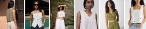 Linen Crop Tops and Sleeveless Waistcoats