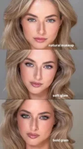 soft glam makeup
look