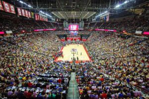 Fans fill the Thomas & Mack Center for Wizards vs Jazz NBA Summer League 2026