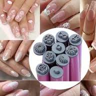Nail art tools for creating polka dot designs