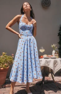 Polka Dot Midi Skirt