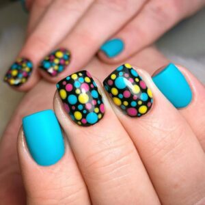 Polka dot nail designs styled for different occasions