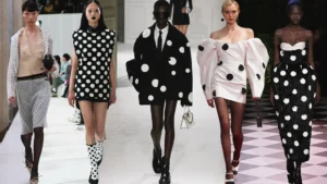 Small vs large polka dot pattern styling comparison