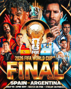 Glory has one final destination. Spain vs Argentina in the FIFA World Cup Final on FOX.