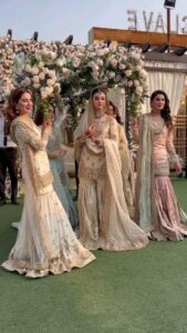pakistani barat guest outfit jewel tone lehenga