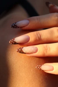 DIY polka dot nail art tutorial step by step