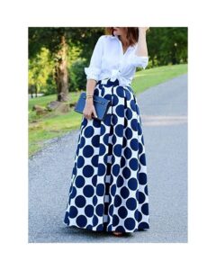 Polka dot midi skirt, co-ord set, and slip dress outfit ideas