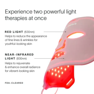 Step by step routine for using a red light therapy mask safely