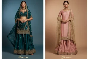 Lehenga vs Sharara vs Gharara