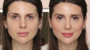 Comparison of sleepy girl makeup, tired girl makeup, and no makeup makeup trends