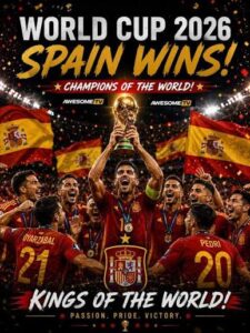 Spain World Cup celebration