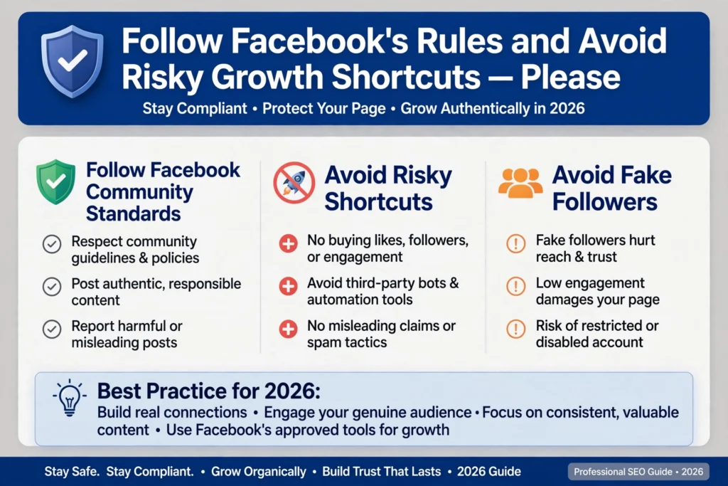 Facebook Page Growth Tips for increasing organic followers and engagement in 2026.