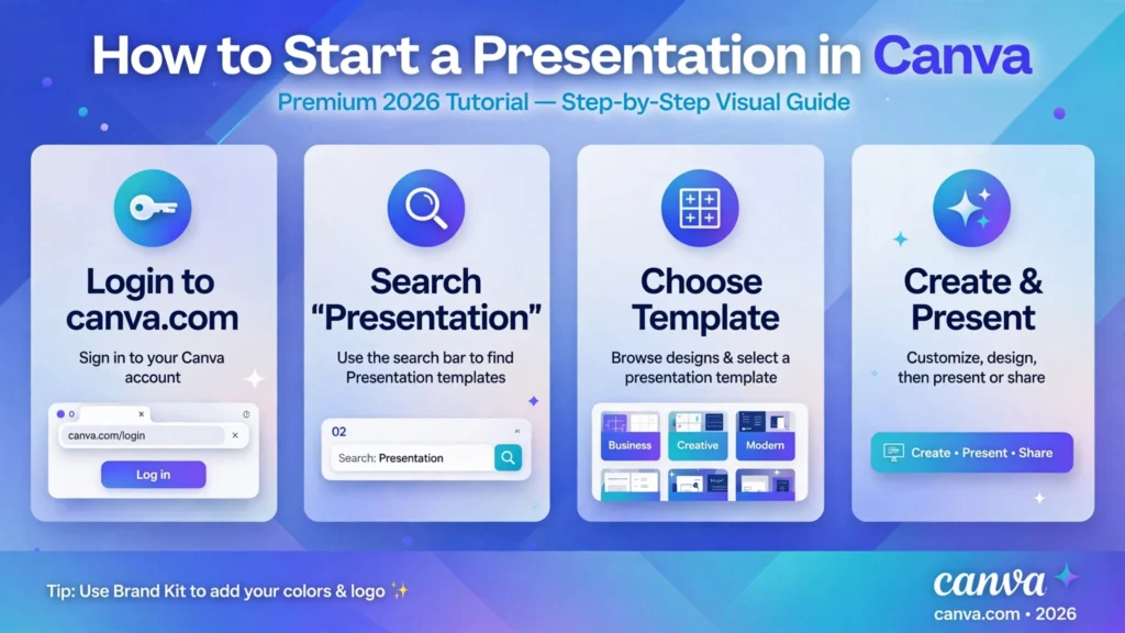 how to make a professional presentation in canva for free